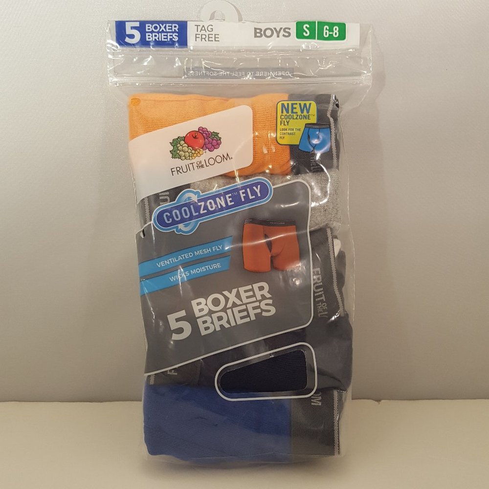 Fruit of the Loom Boy's Boxer Briefs  5pk S 6-8